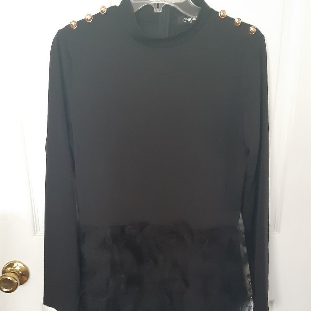 Chicme. Size XL Mini Cocktail Dress w/Ruffled Bottom.